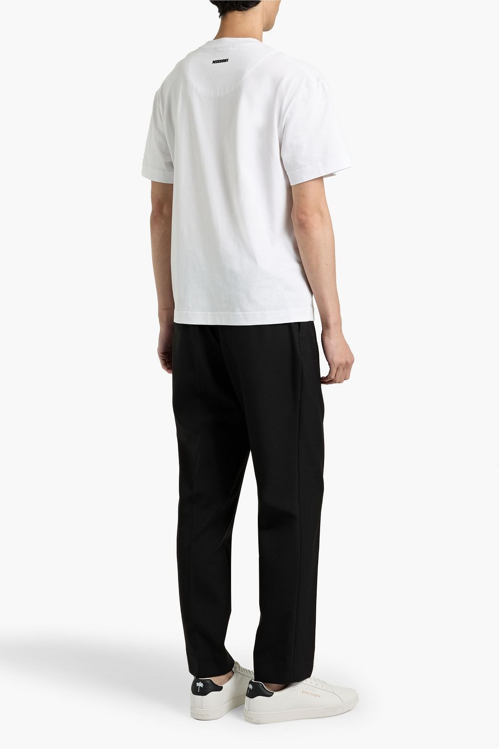 MISSONI Knit-paneled cotton-jersey T-shirt