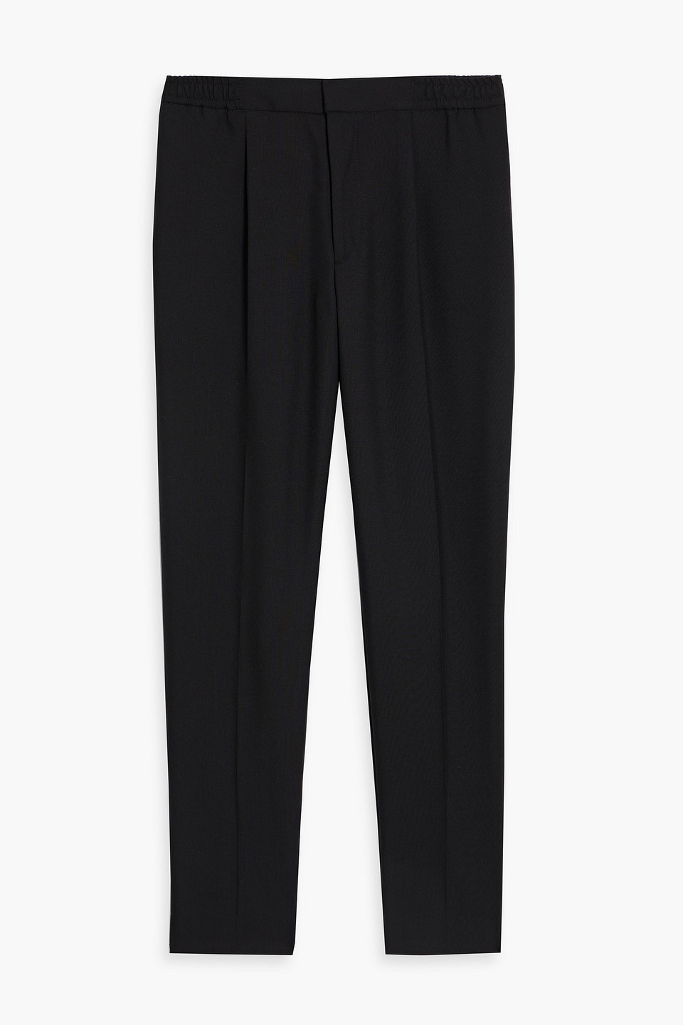 Officine Generale Drew Tapered Wool Pants In Black