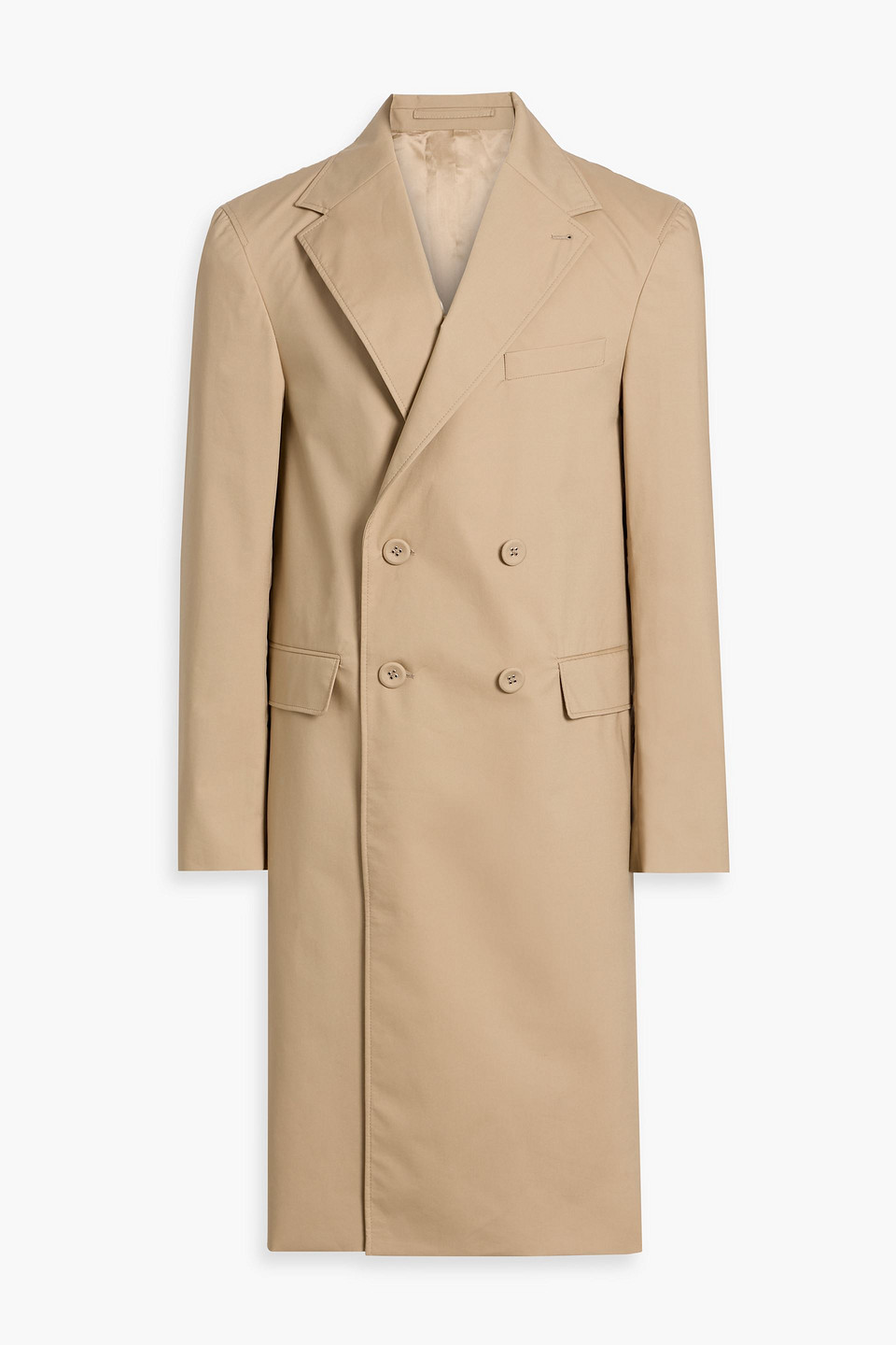 Officine Generale Lisandre Cotton-blend Trench Coat In Brown