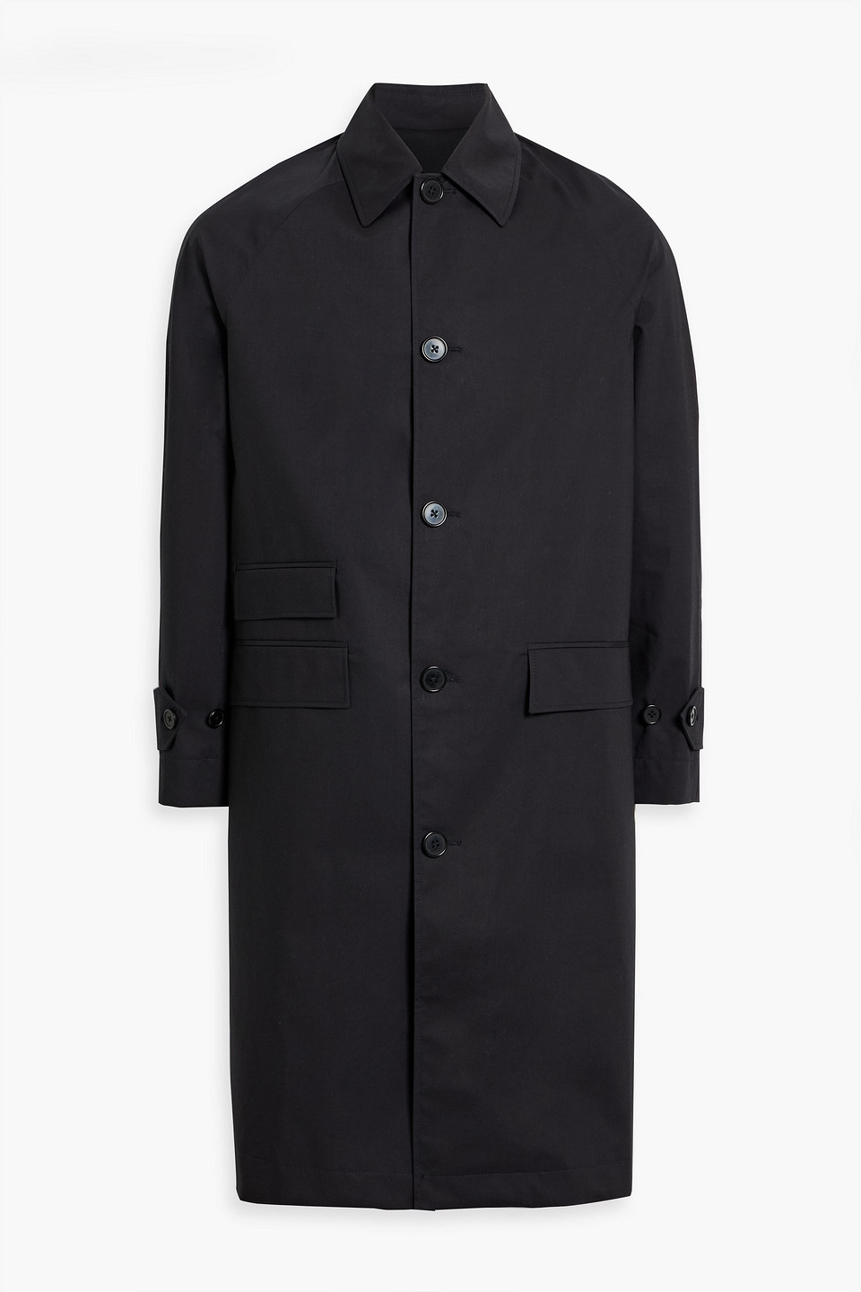 Officine Generale Foster Cotton-blend Coat In Blue