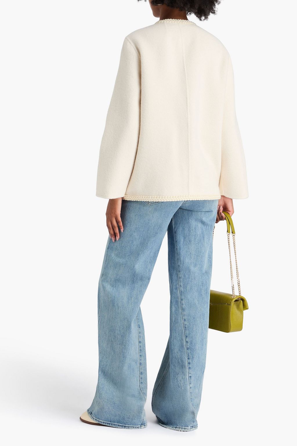SANDRO Wool-blend felt jacket