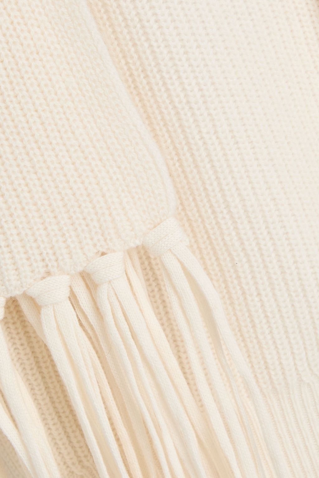 SANDRO Ribbed wool and cashmere-blend sweater