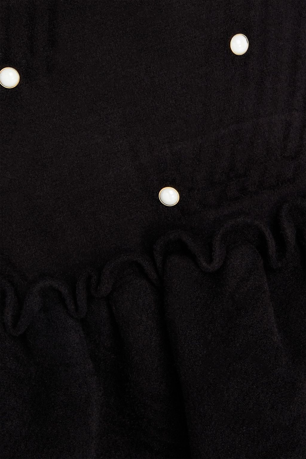 SANDRO Ruffled embellished velvet mini dress