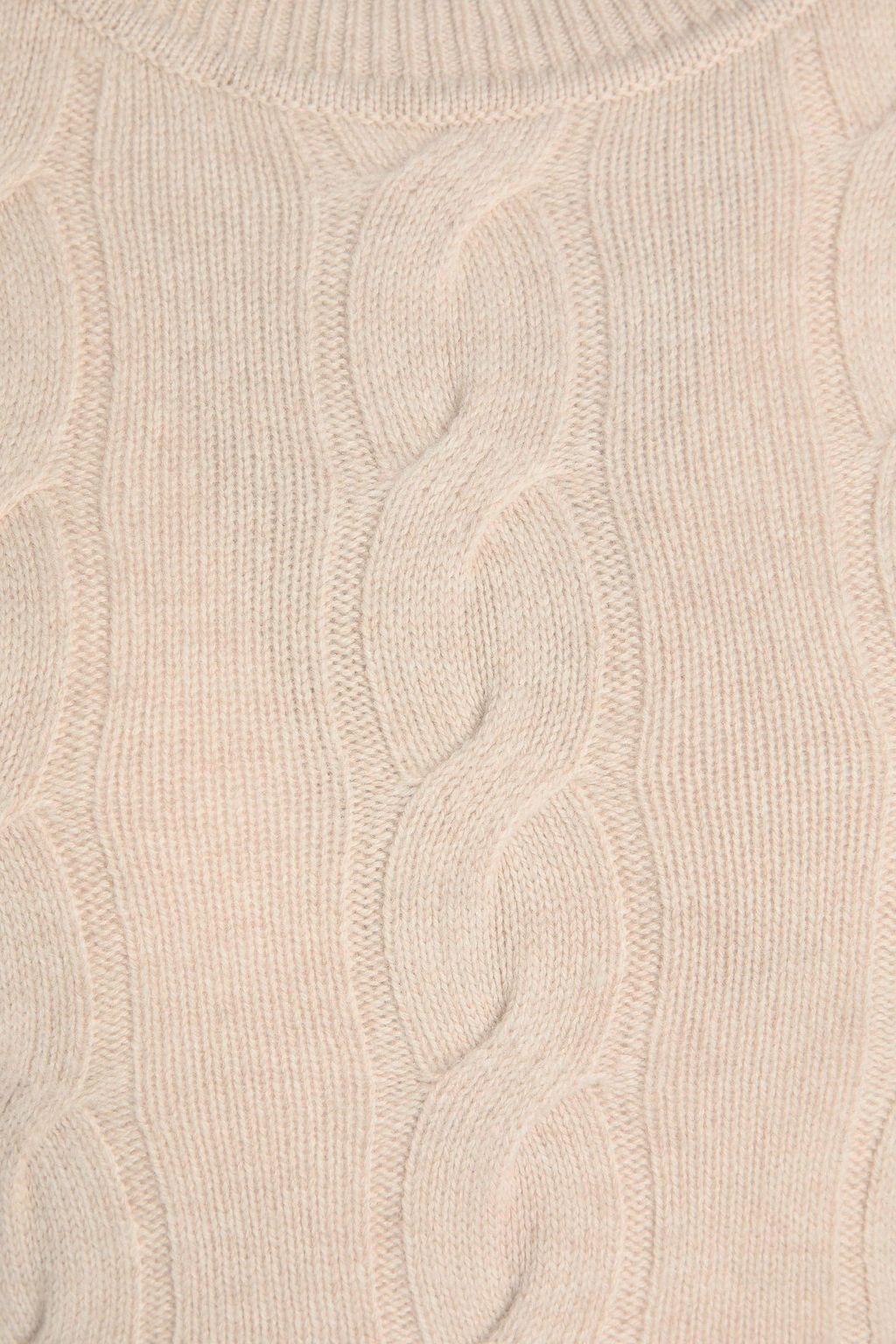 SANDRO Cable-knit wool and cashmere-blend midi dress