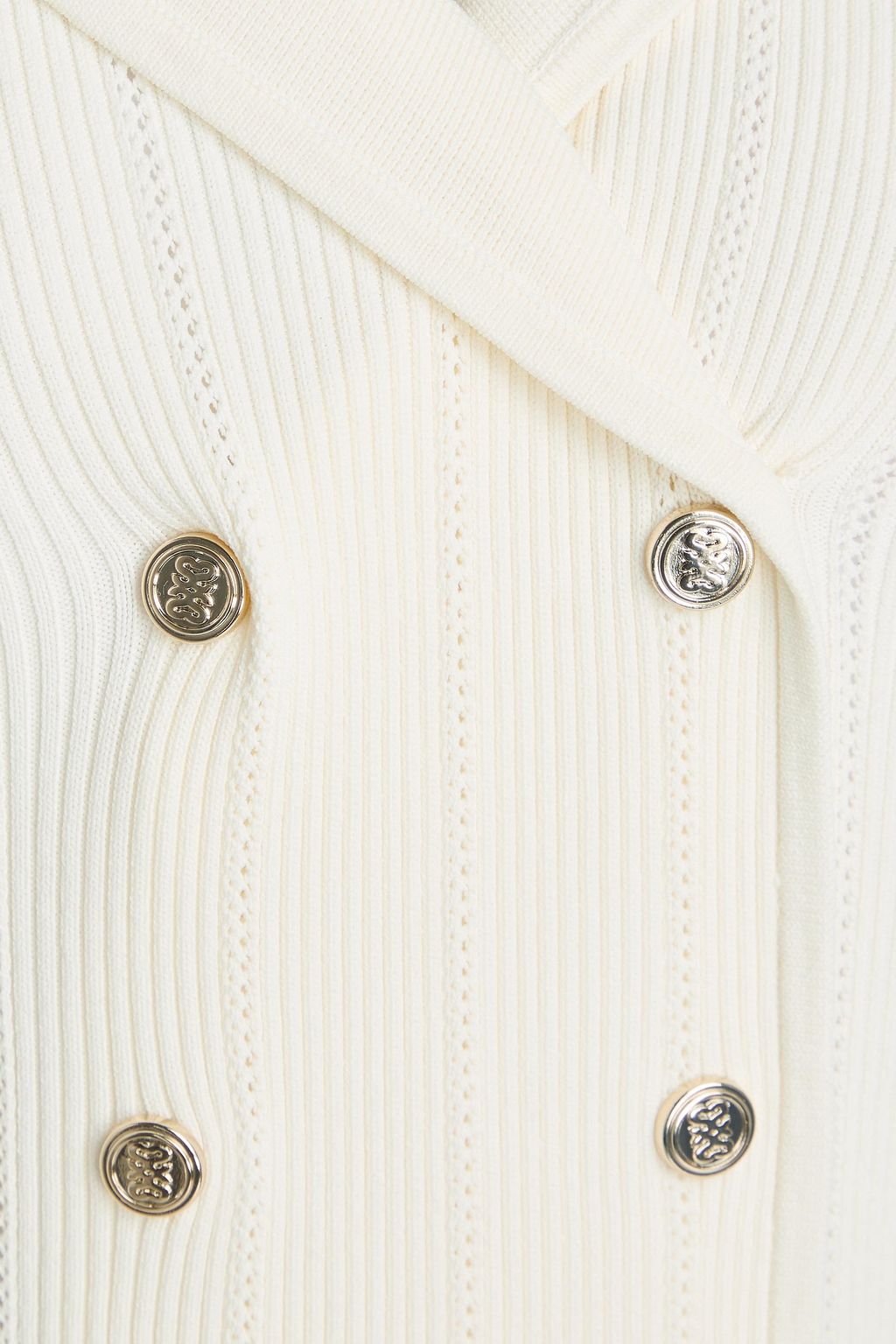 SANDRO Ribbed-knit midi shirt dress