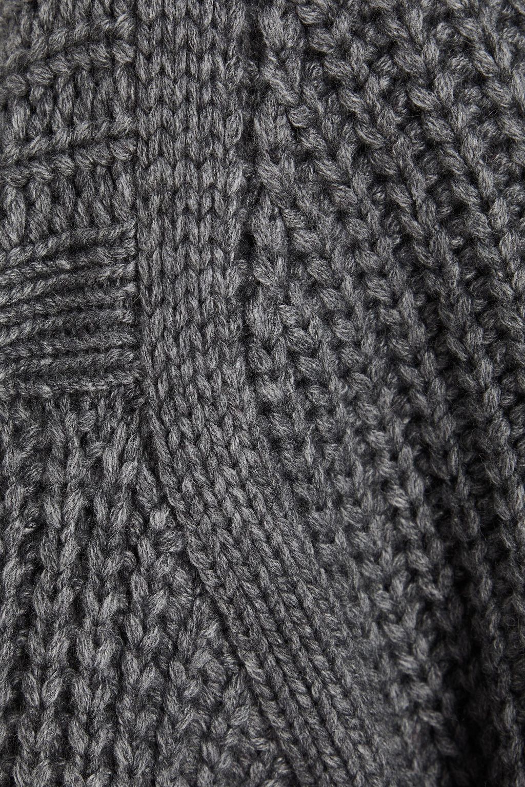 AUTUMN CASHMERE Mélange ribbed-knit turtleneck sweater