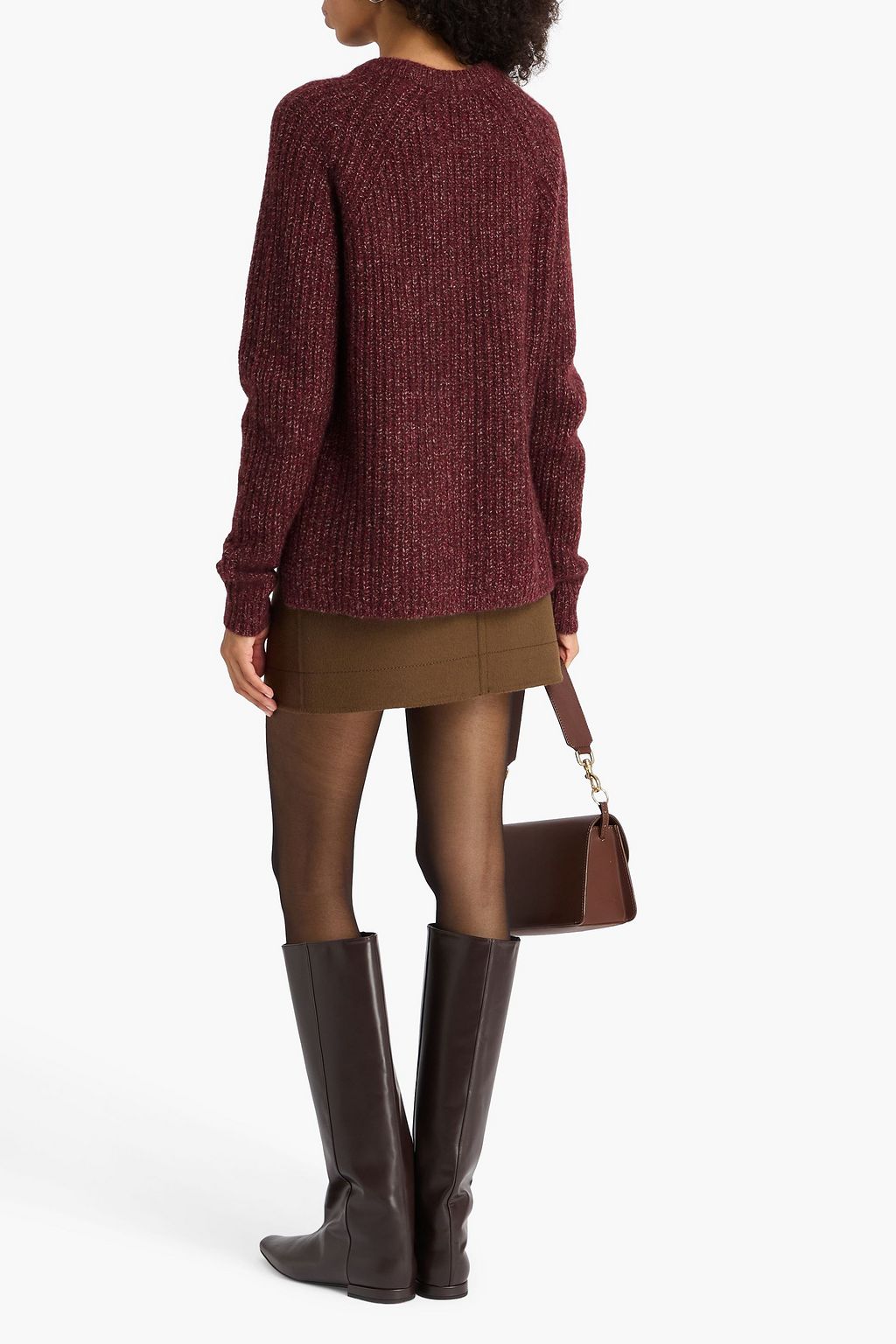AUTUMN CASHMERE Cable-knit cashmere and silk-blend sweater