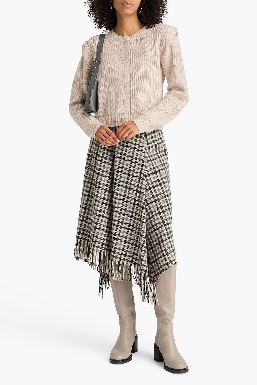 AUTUMN CASHMERE 리브 니트 카디건