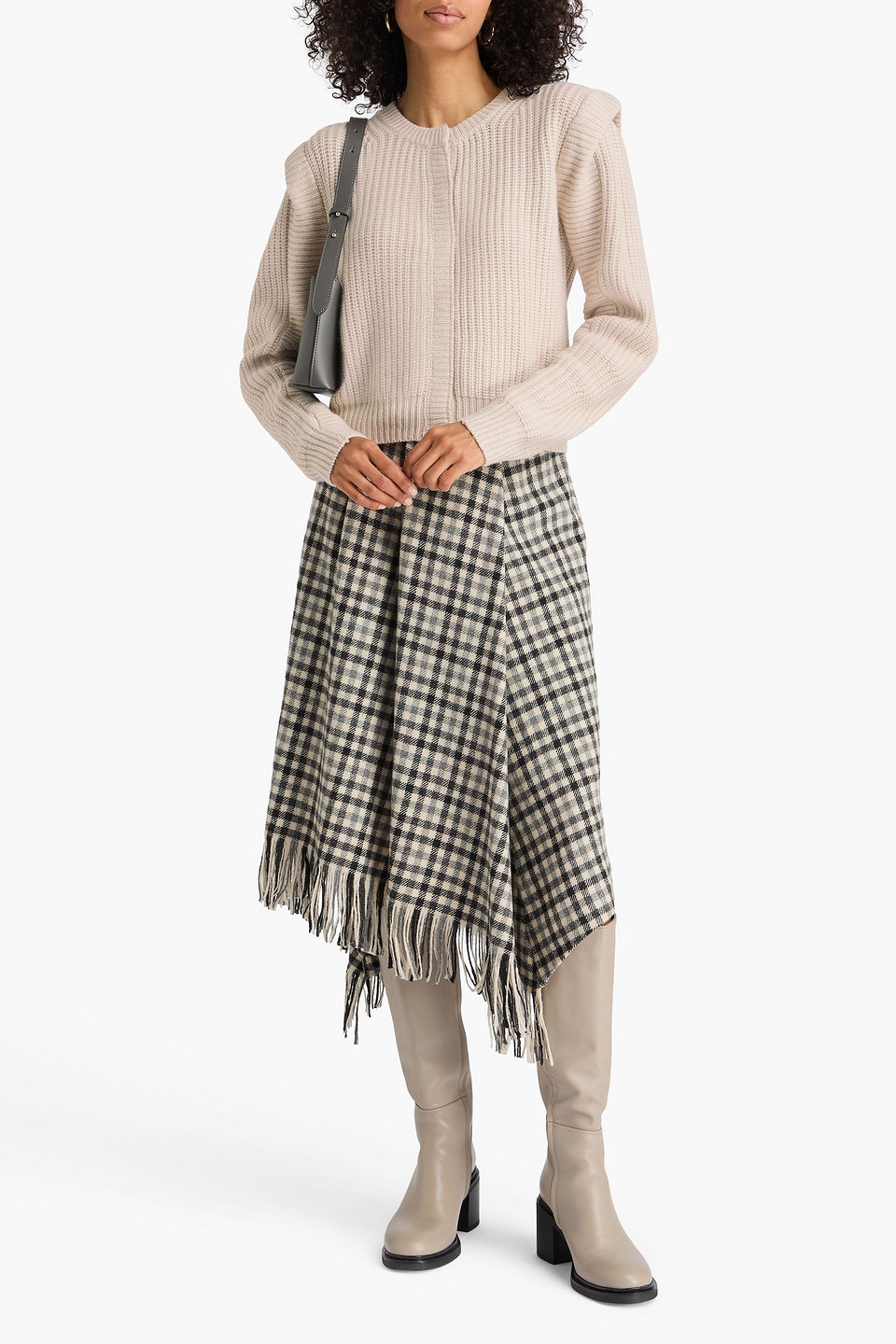  Autumn Cashmere - Cardigan Aus Rippstrick - Weiß - L 