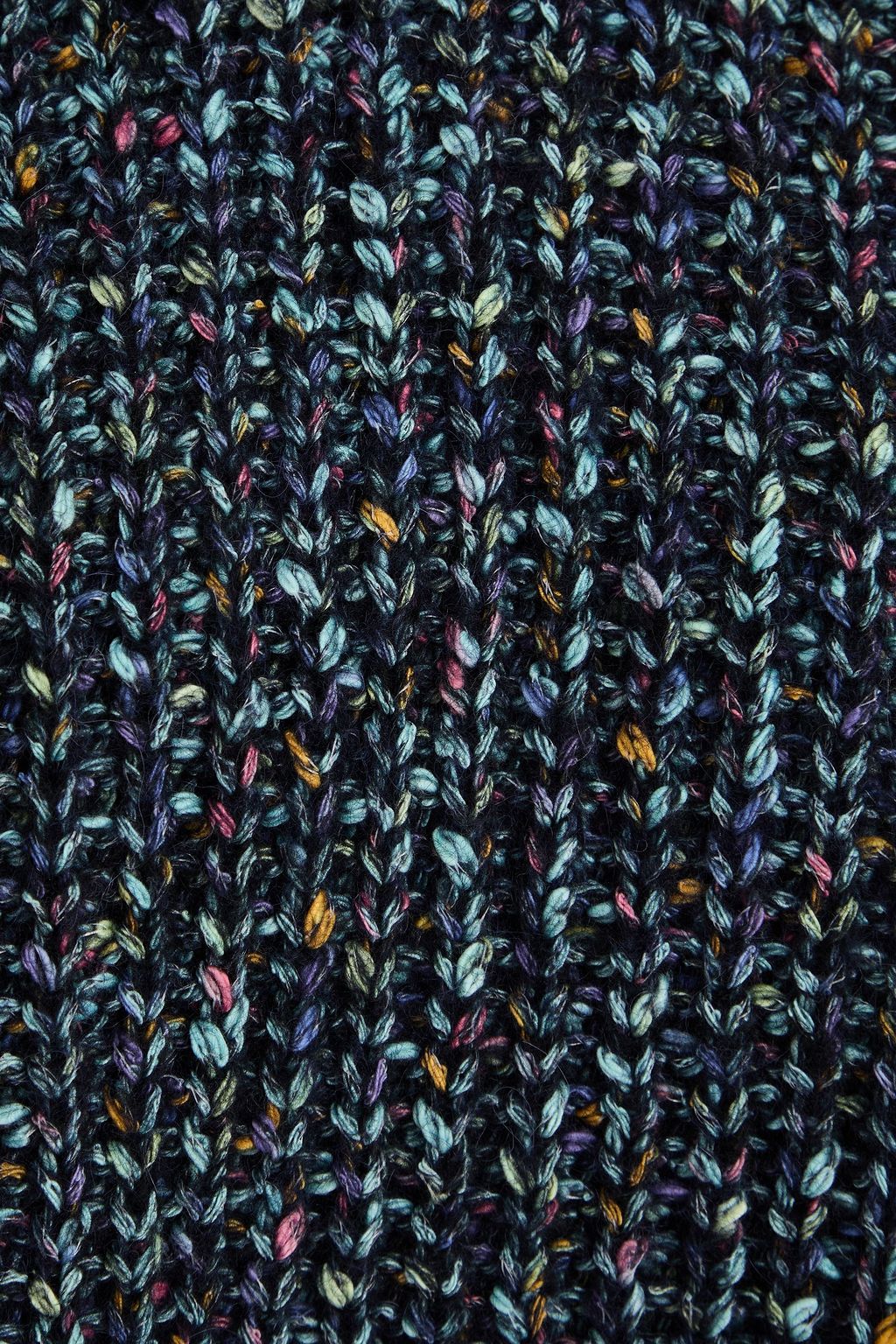 AUTUMN CASHMERE Mélange cotton-blend turtleneck sweater