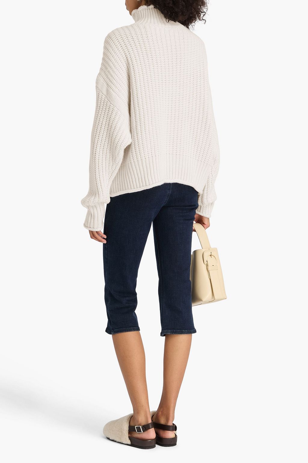 AUTUMN CASHMERE Rollkragenpullover aus Rippstrick