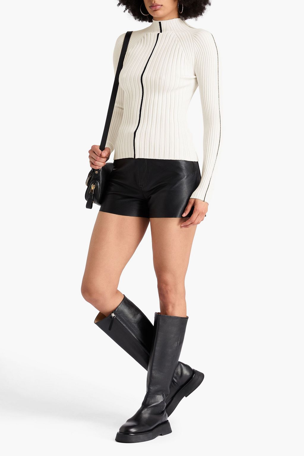 AUTUMN CASHMERE Pullover aus Rippstrick