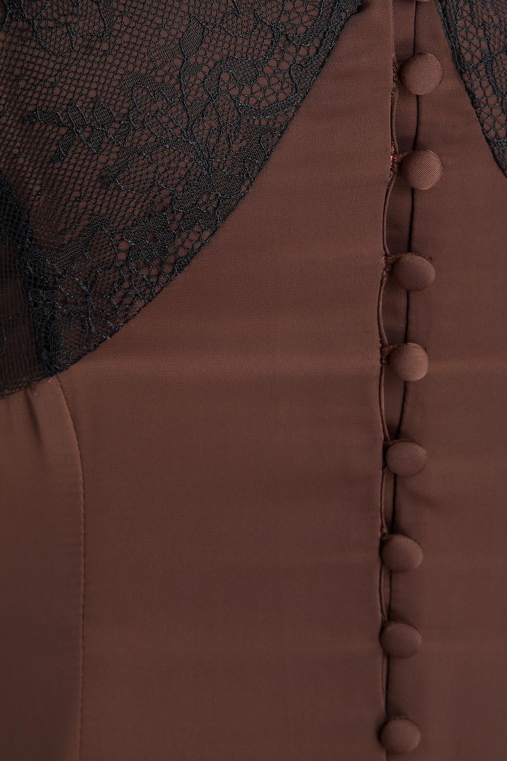 ROTATE BIRGER CHRISTENSEN Maxikleid aus Satin mit Spitzenbesatz