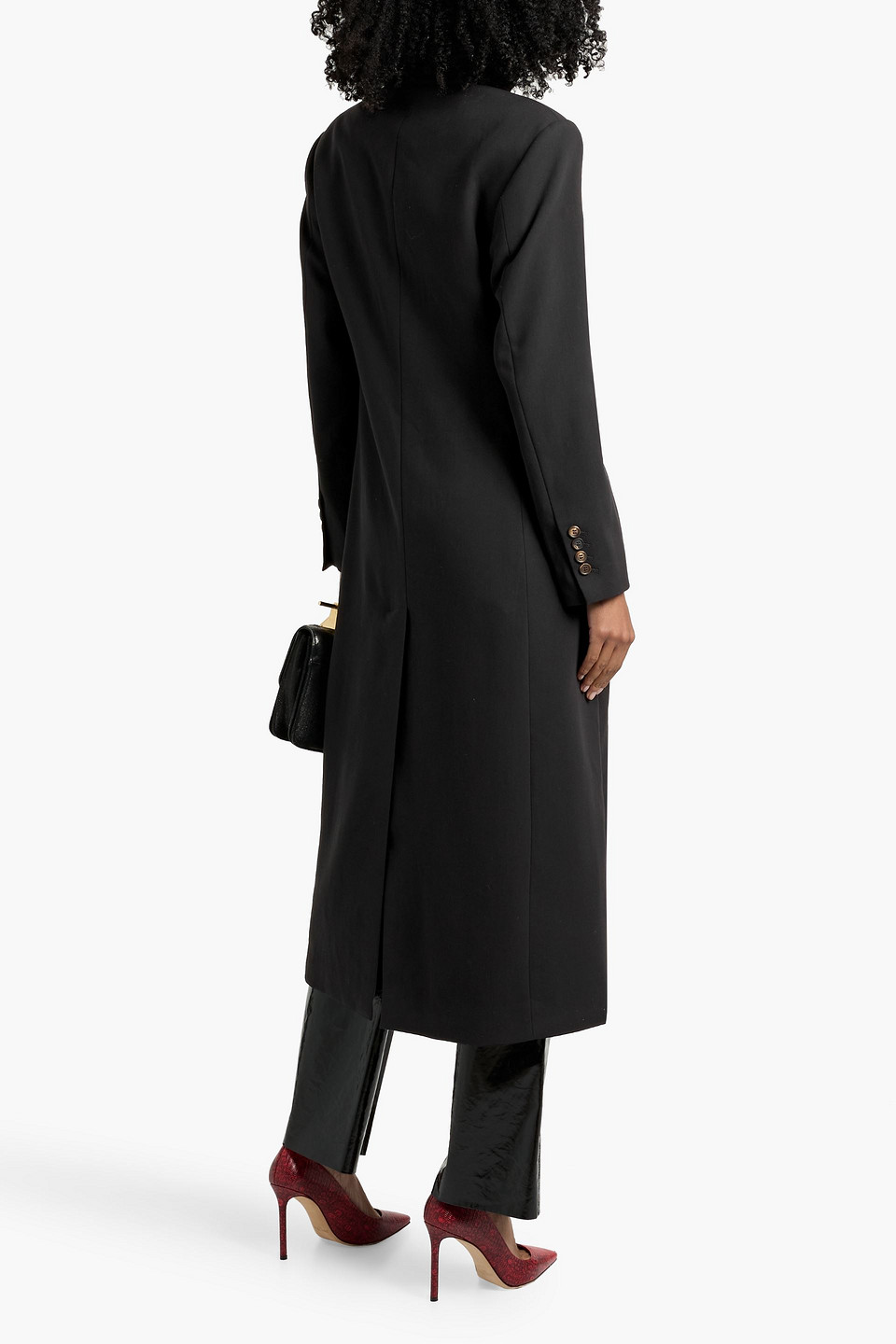 Brunello Cucinelli Double-breasted Cotton-twill Coat In Black