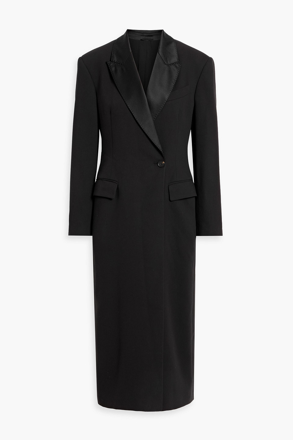 Brunello Cucinelli Double-breasted Cotton-twill Coat In Black