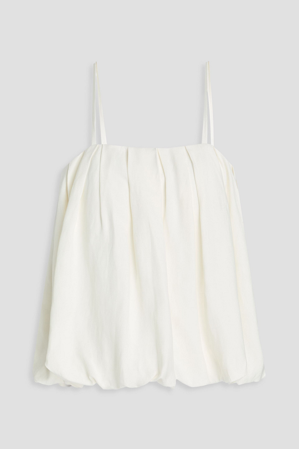 Maje Pleated Twill Top In White