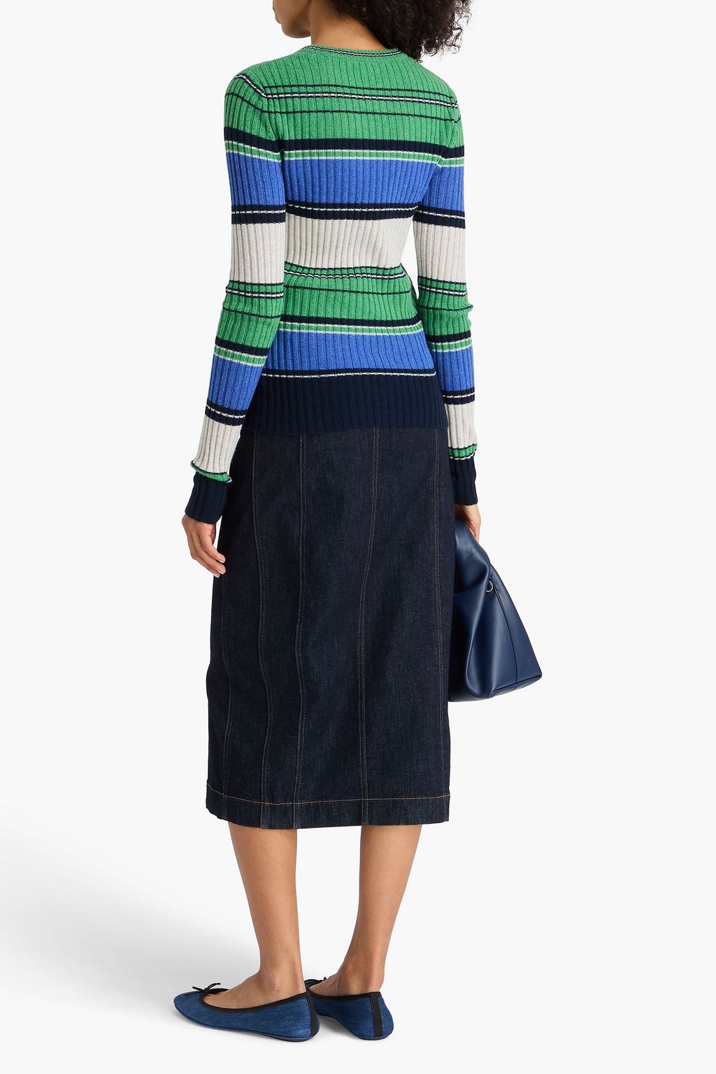 AUTUMN CASHMERE Striped cashmere sweater