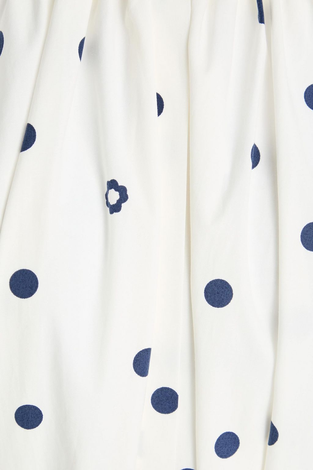 MAJE Polka-dot cotton-blend poplin midi dress