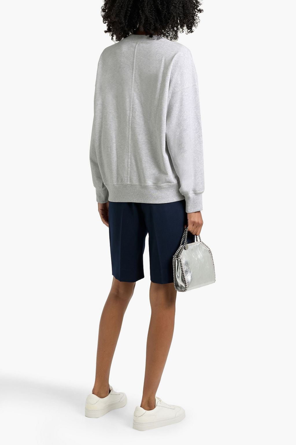 BRUNELLO CUCINELLI Bead-embellished cotton-blend  jersey sweatshirt