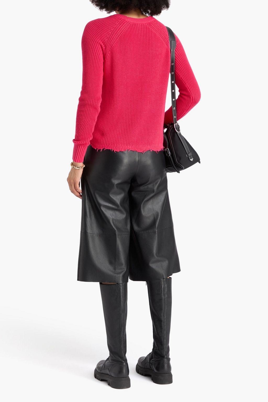 COTTON BY AUTUMN CASHMERE Pullover aus Baumwolle mit Fransen