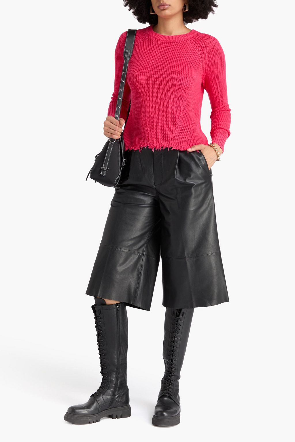 COTTON BY AUTUMN CASHMERE Pullover aus Baumwolle mit Fransen