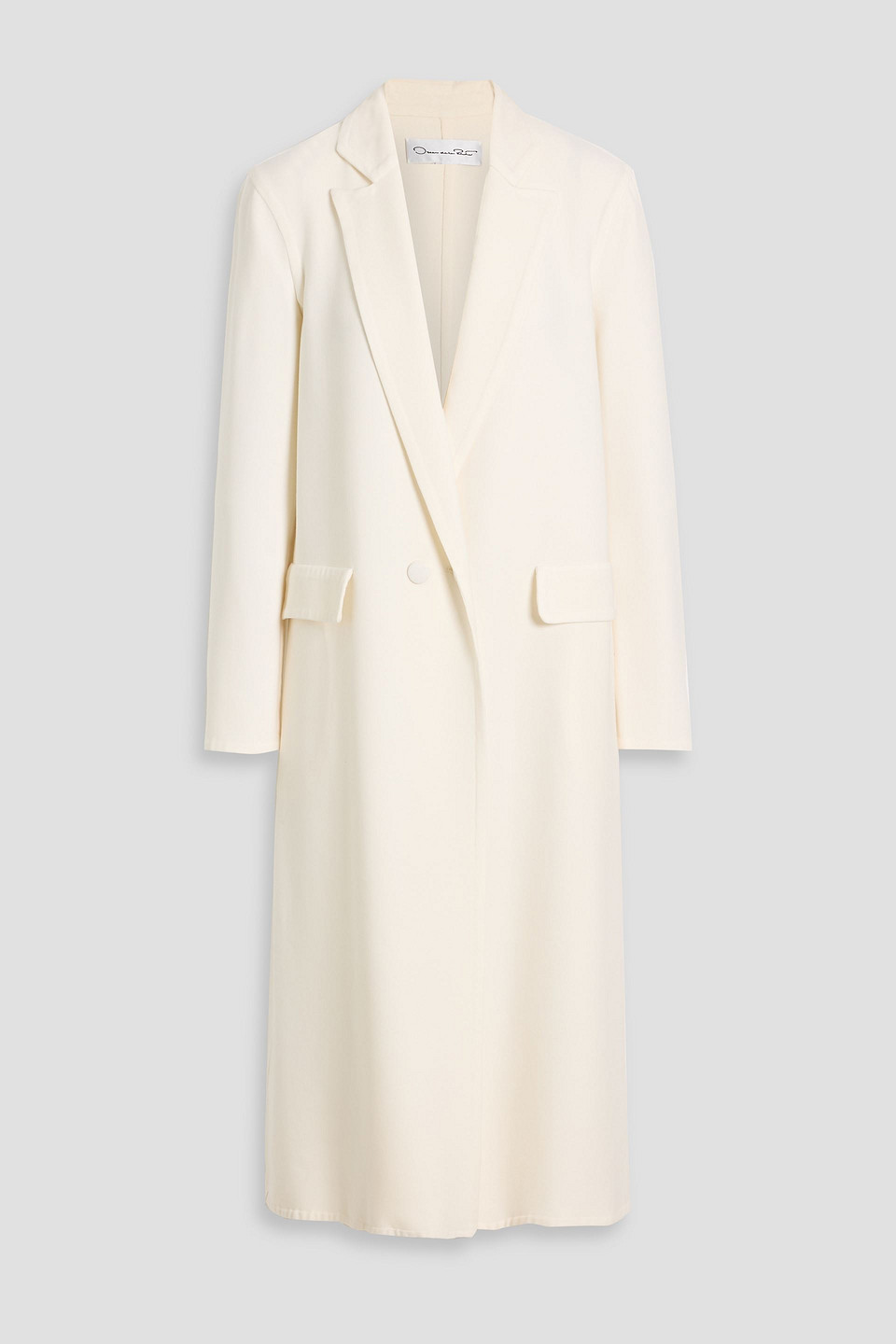Oscar De La Renta Double-breasted Wool-blend Coat In Neutral