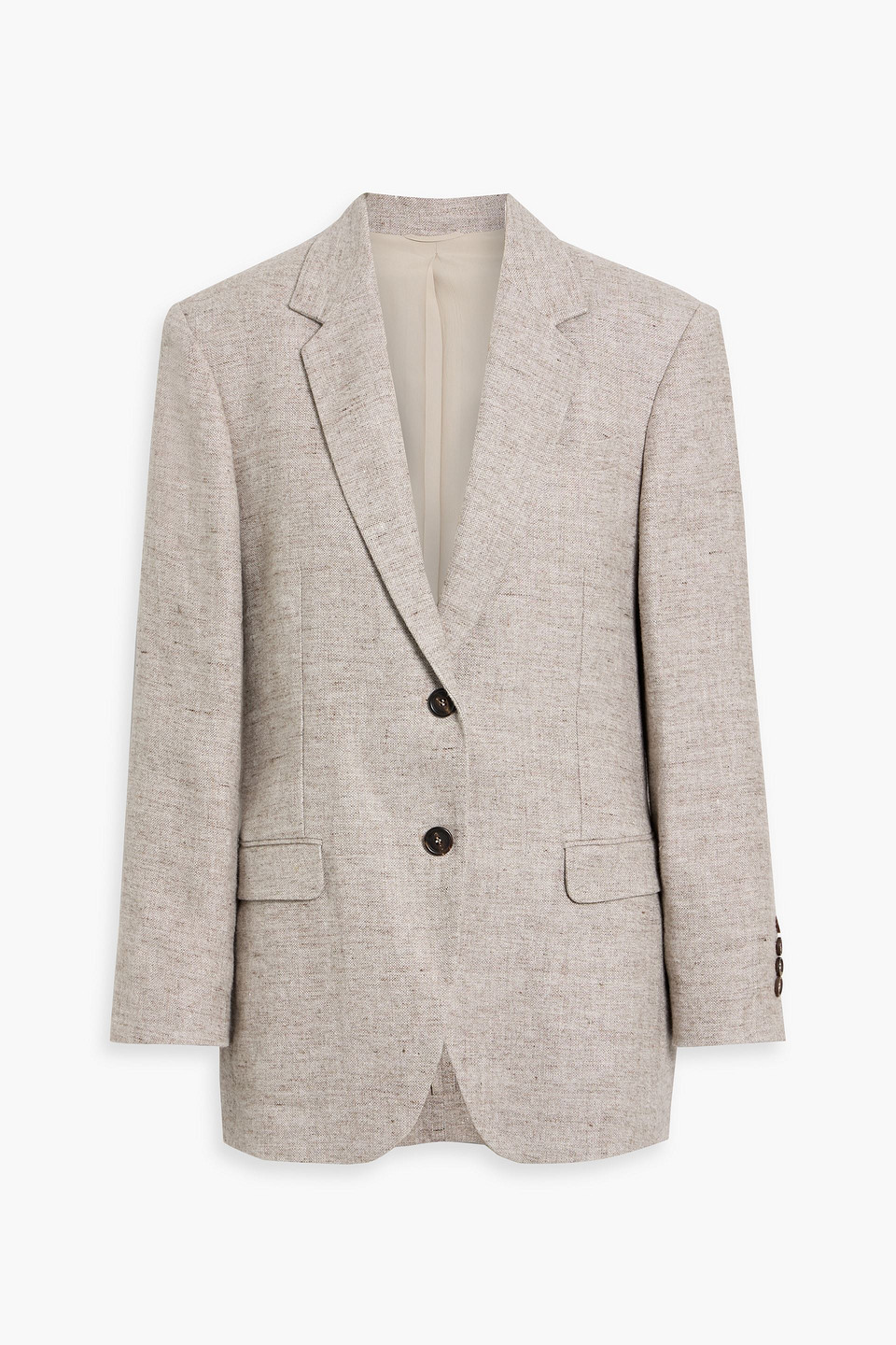 Brunello Cucinelli Linen Blazer In Brown