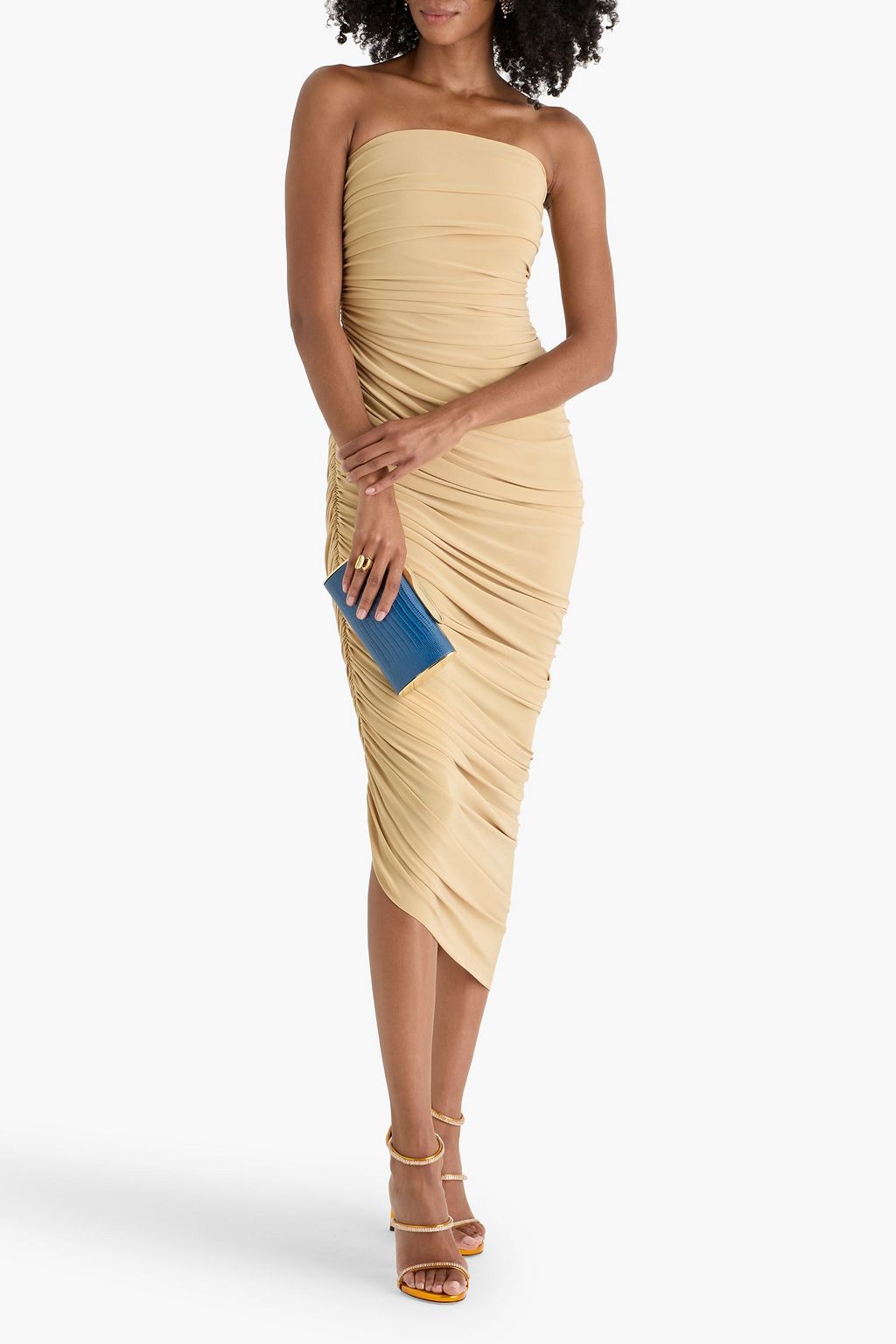 NORMA KAMALI Diana asymmetric stretch-jersey midi dress