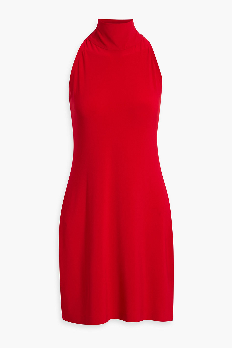 Stretch-jersey halterneck mini dress