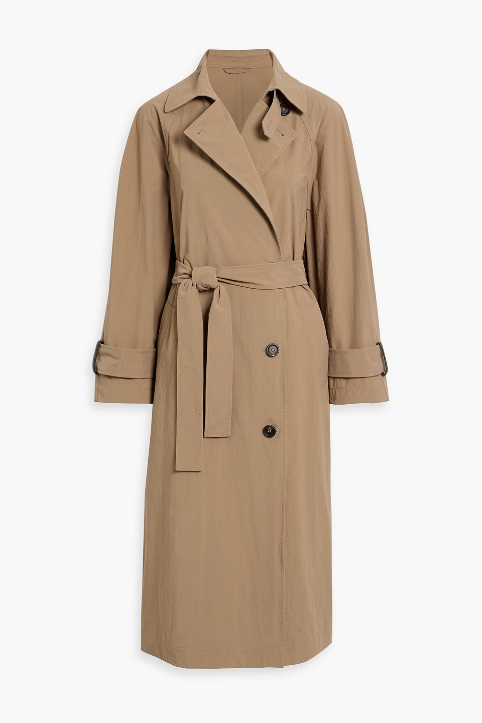 Brunello Cucinelli Canvas Trench Coat In Brown