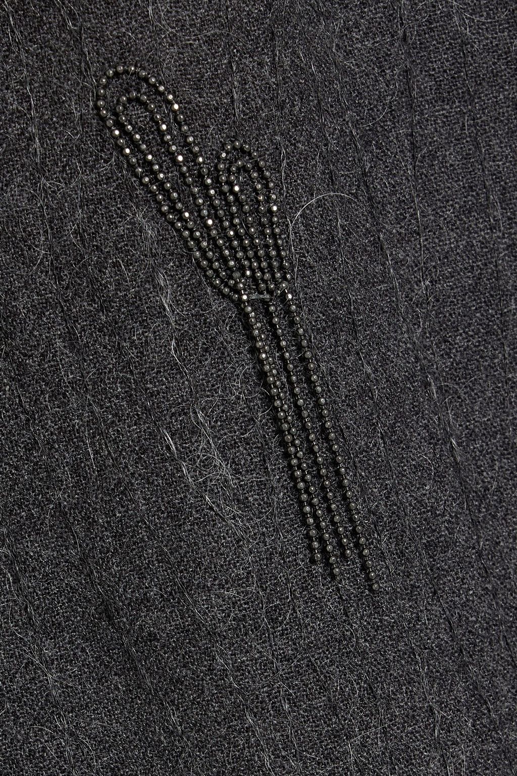 BRUNELLO CUCINELLI Bead-embellished wool top