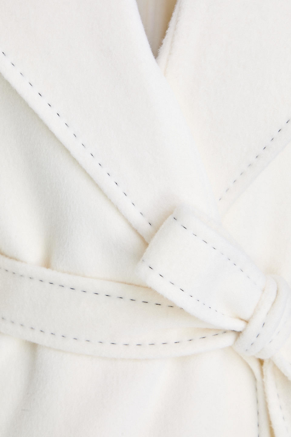 Maje Wool-blend Felt Coat In White