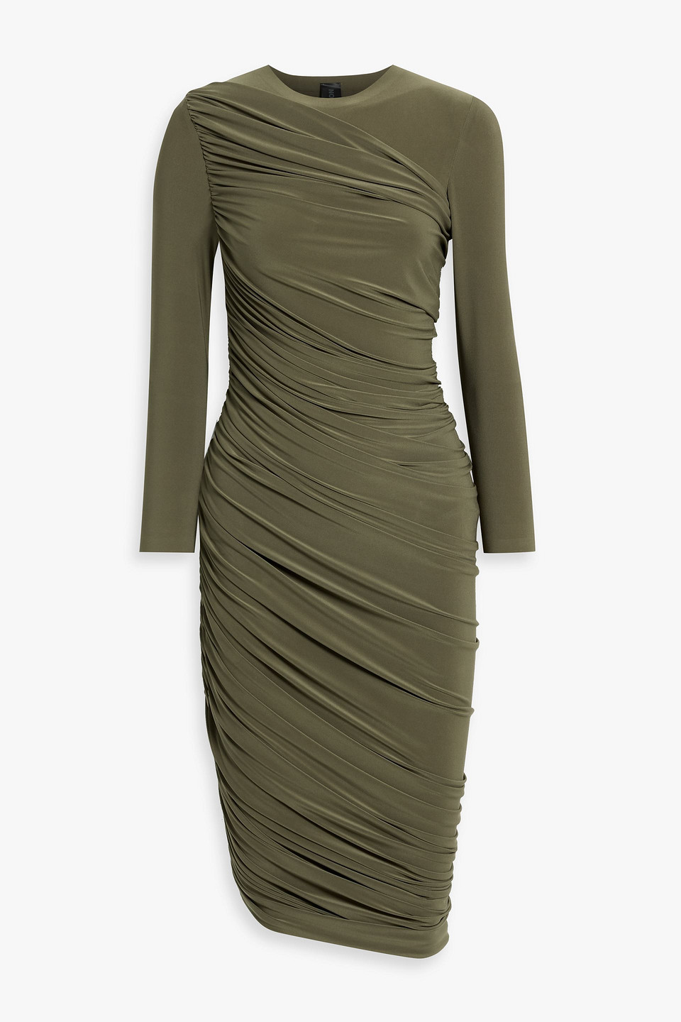 Ruched stretch-jersey dress
