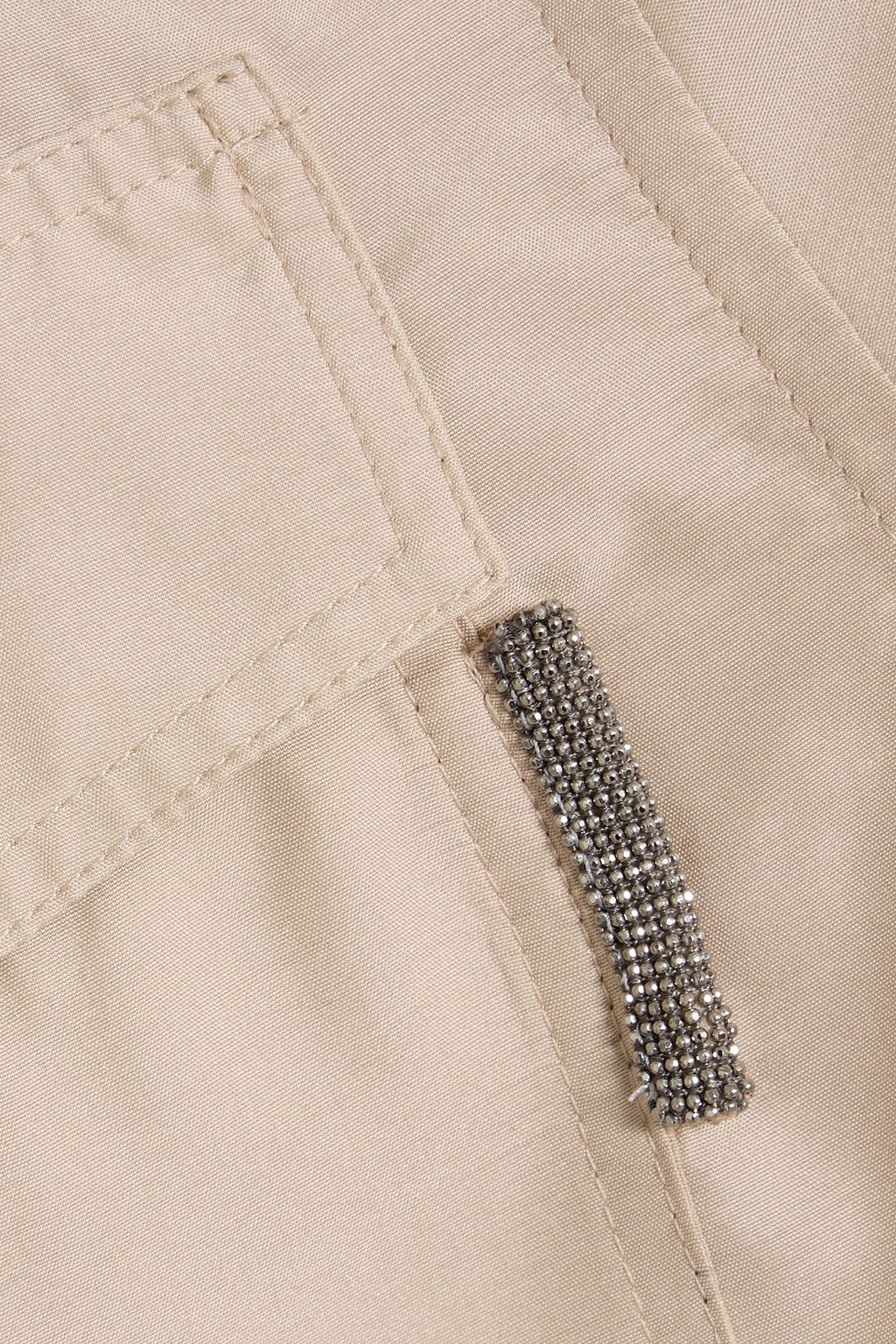 BRUNELLO CUCINELLI Bead-embellished silk shirt
