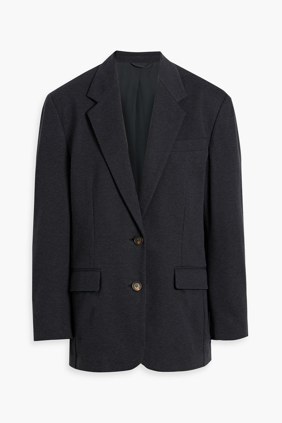 Cotton-blend jersey blazer