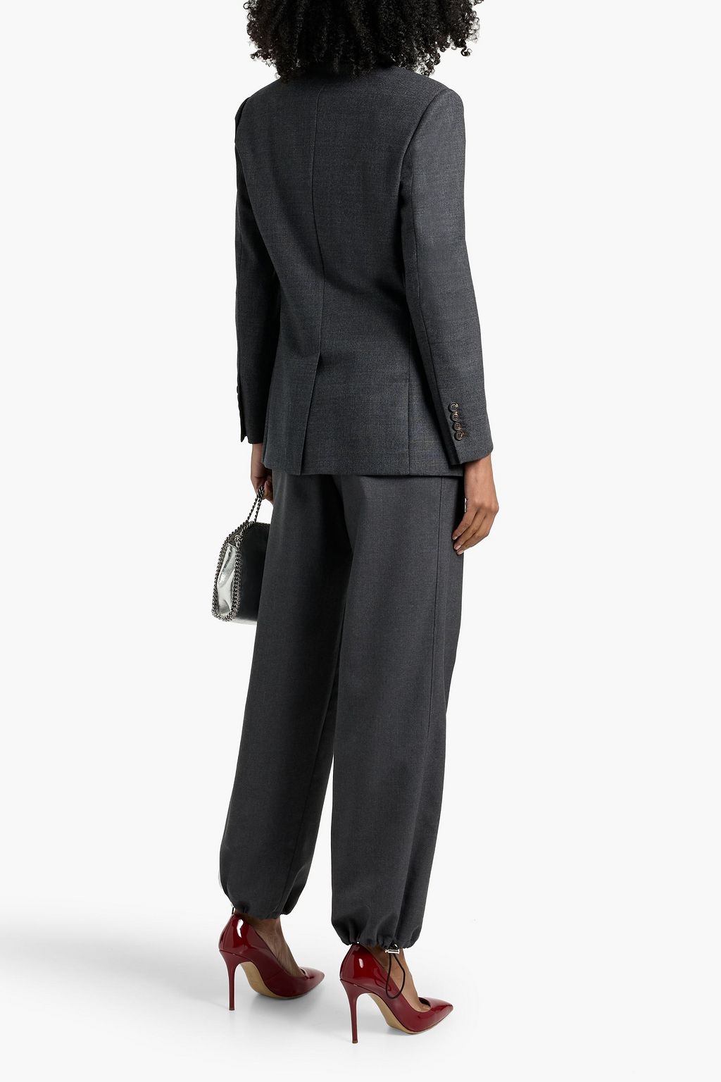 BRUNELLO CUCINELLI Bead-embellished wool and cotton-blend blazer