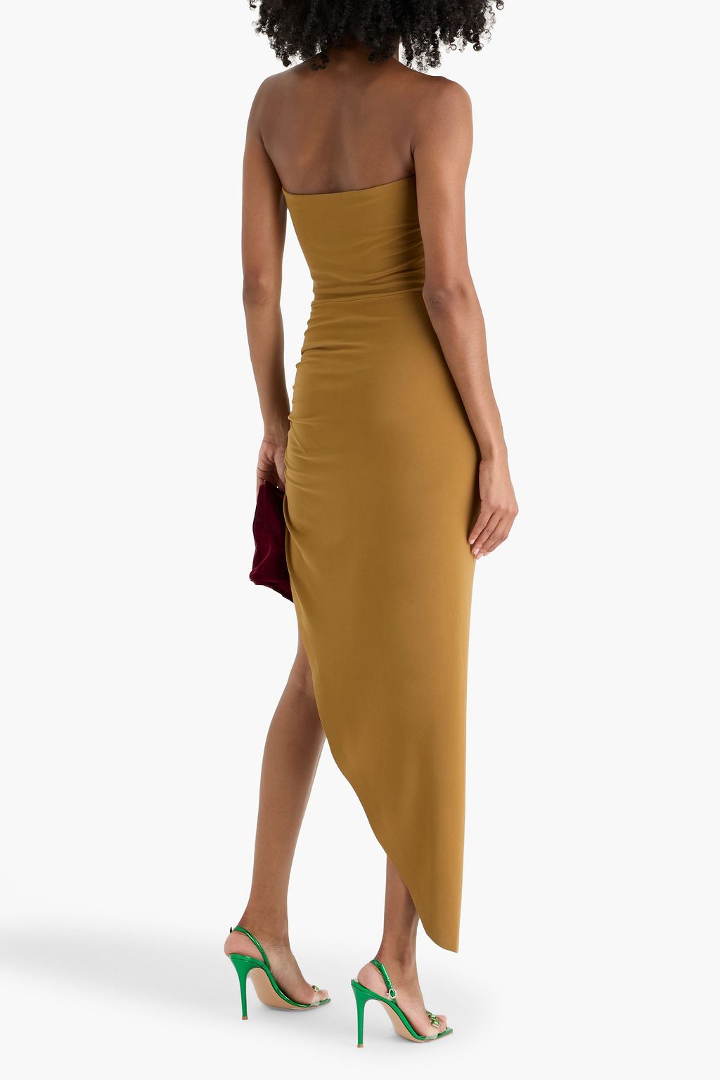 NORMA KAMALI Strapless asymmetric stretch-jersey dress
