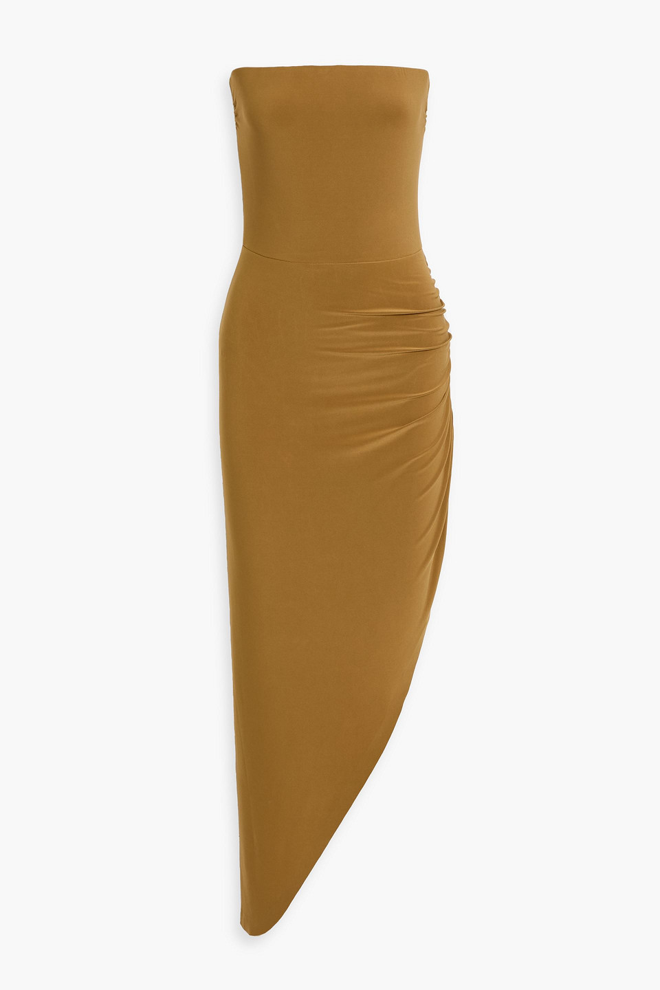 Strapless asymmetric stretch-jersey dress
