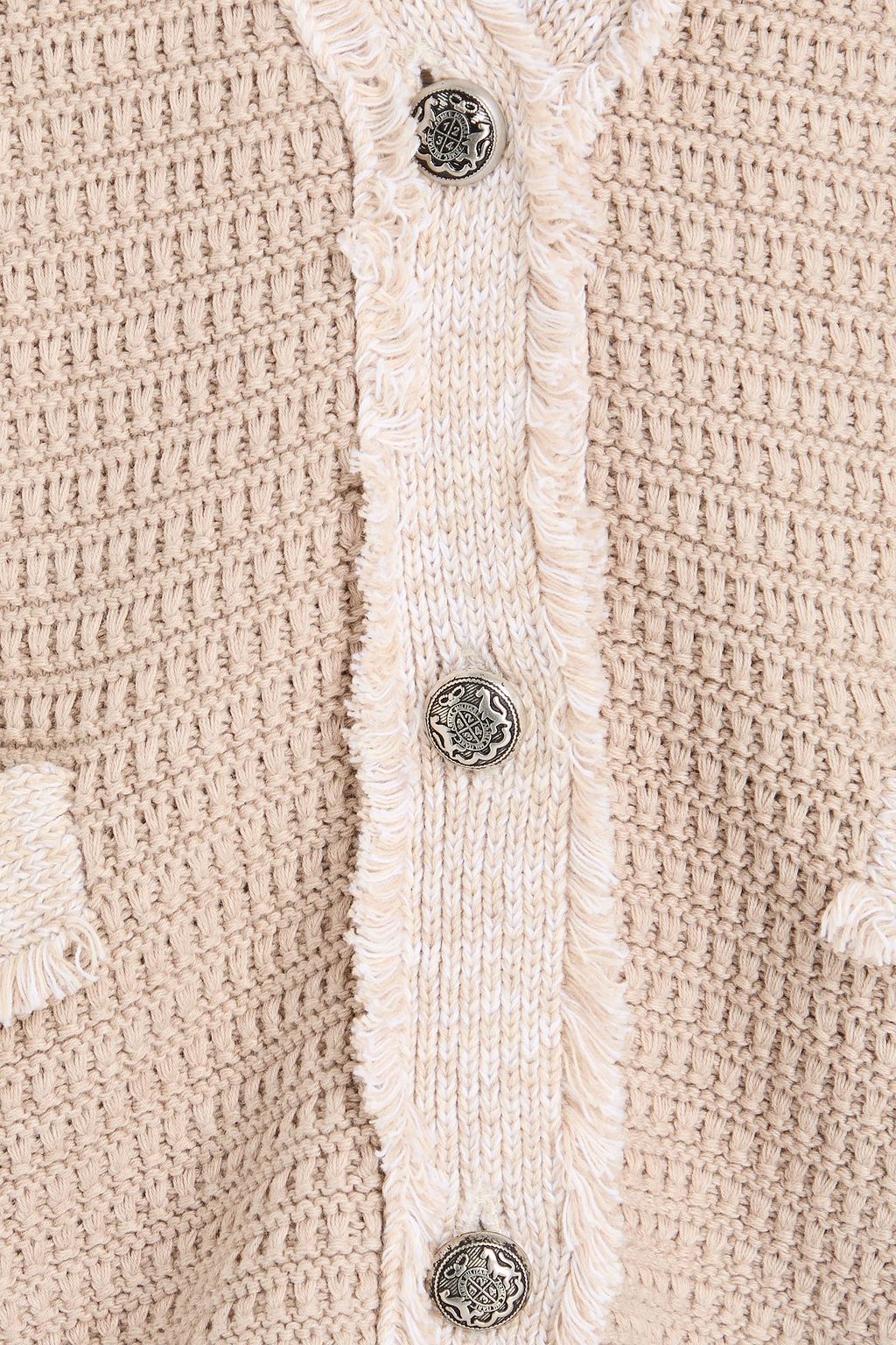 COTTON BY AUTUMN CASHMERE جاكيت من القطن بحبكة كروشيه