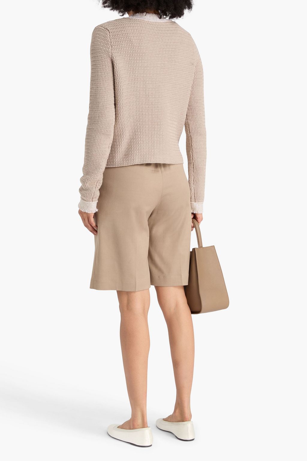 COTTON BY AUTUMN CASHMERE جاكيت من القطن بحبكة كروشيه