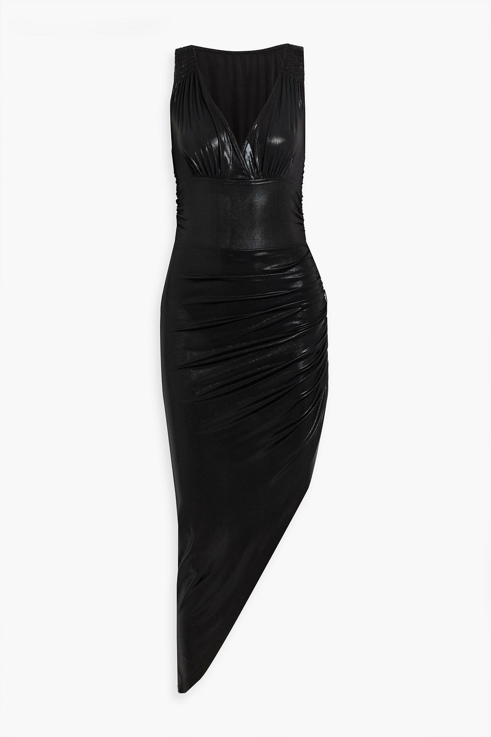Tara asymmetric lamé dress