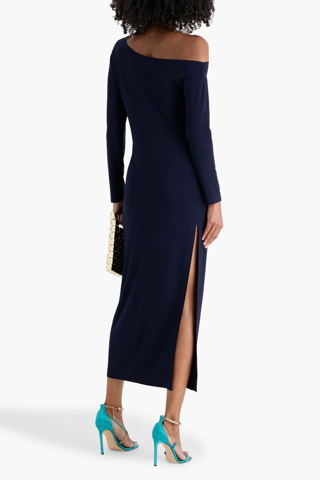 NORMA KAMALI Off-the-shoulder stretch-jersey midi dress