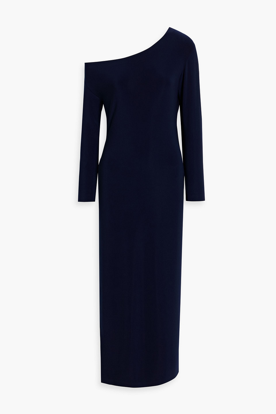 Norma Kamali Off-the-shoulder Stretch-jersey Midi Dress In Blue
