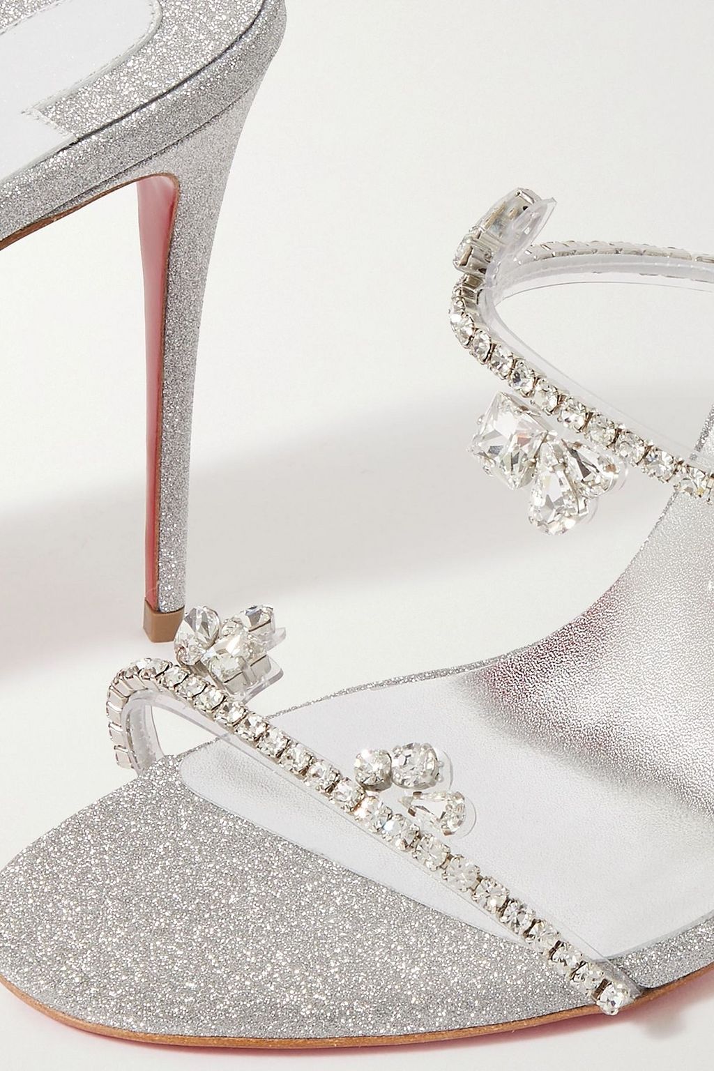 CHRISTIAN LOUBOUTIN Just Queen 100 crystal-embellished PVC mules