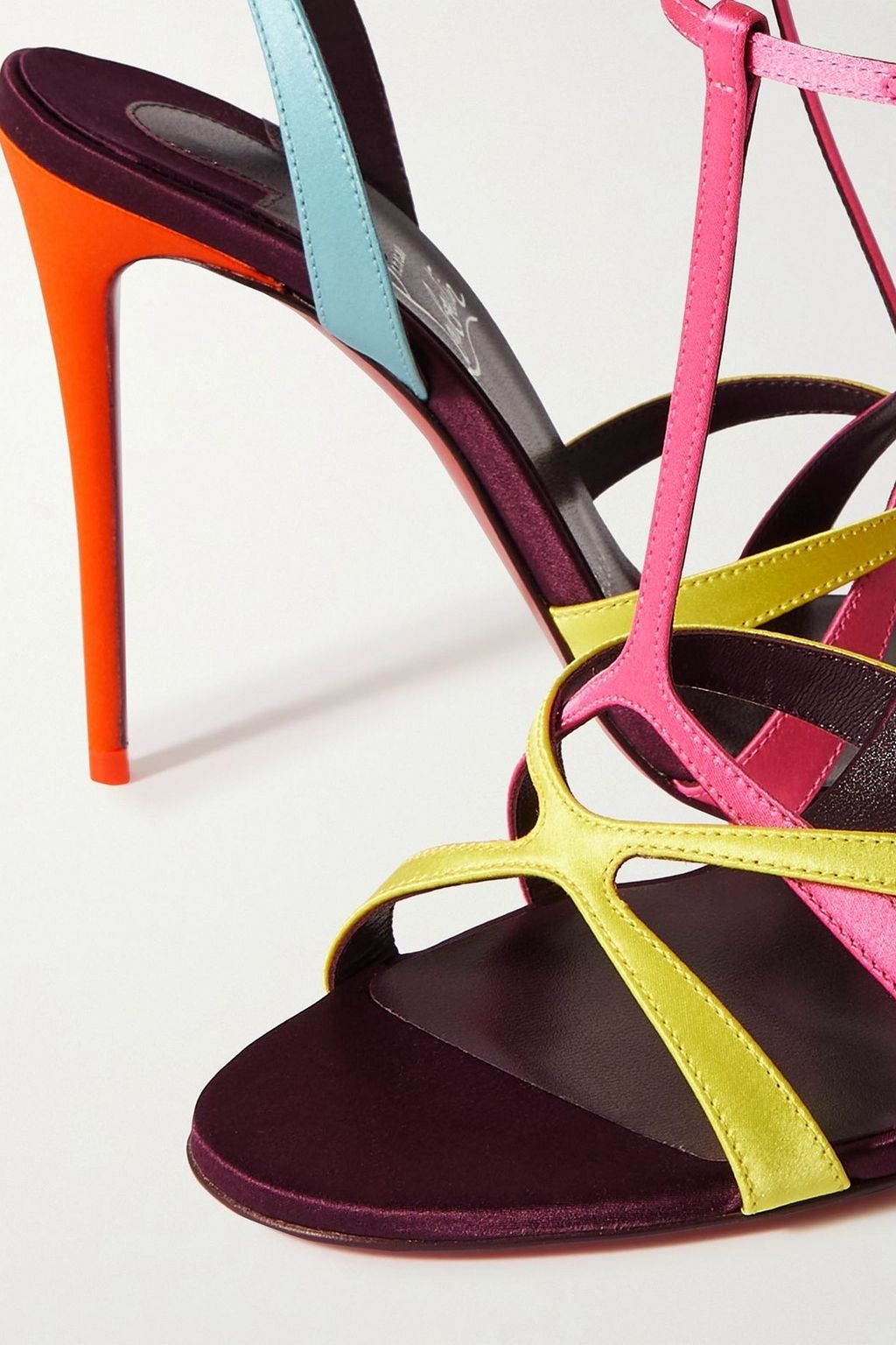 CHRISTIAN LOUBOUTIN Tangueva 100 satin-crepe sandals