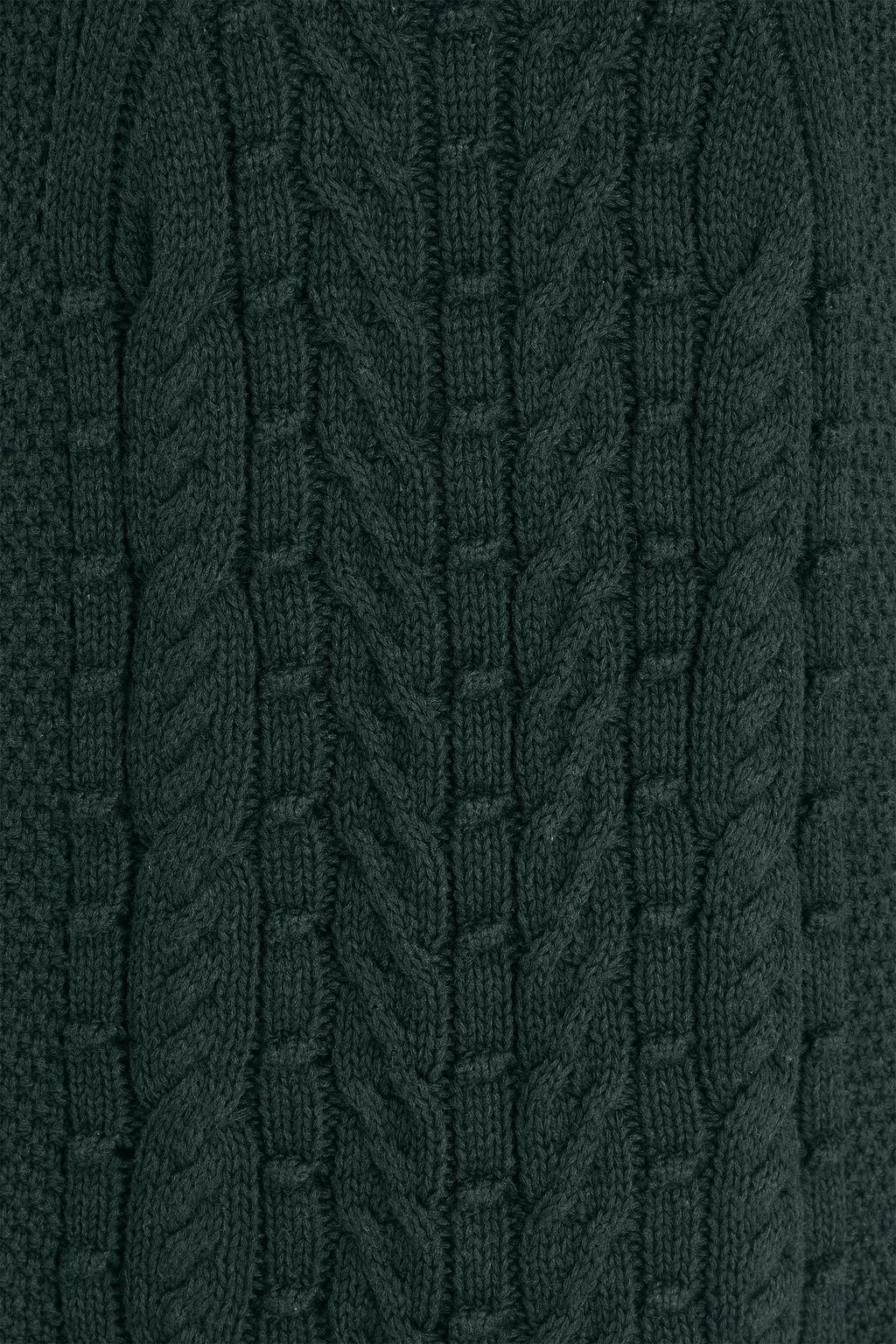 COTTON BY AUTUMN CASHMERE Cable-knit cotton turtleneck vest