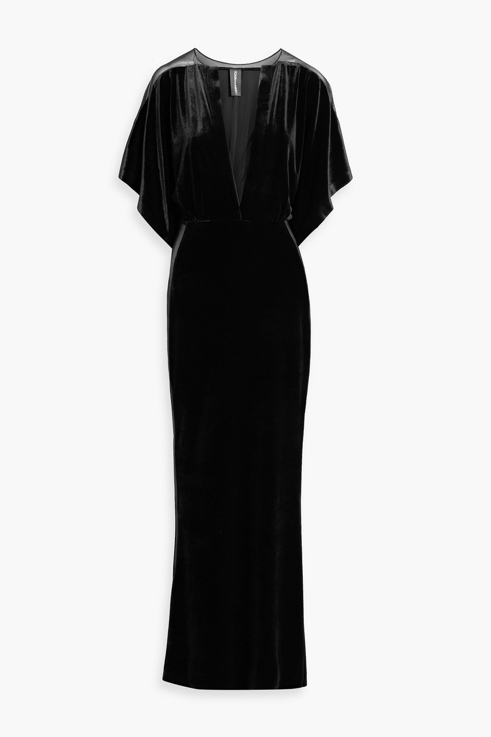 Obie tulle-trimmed velvet gown