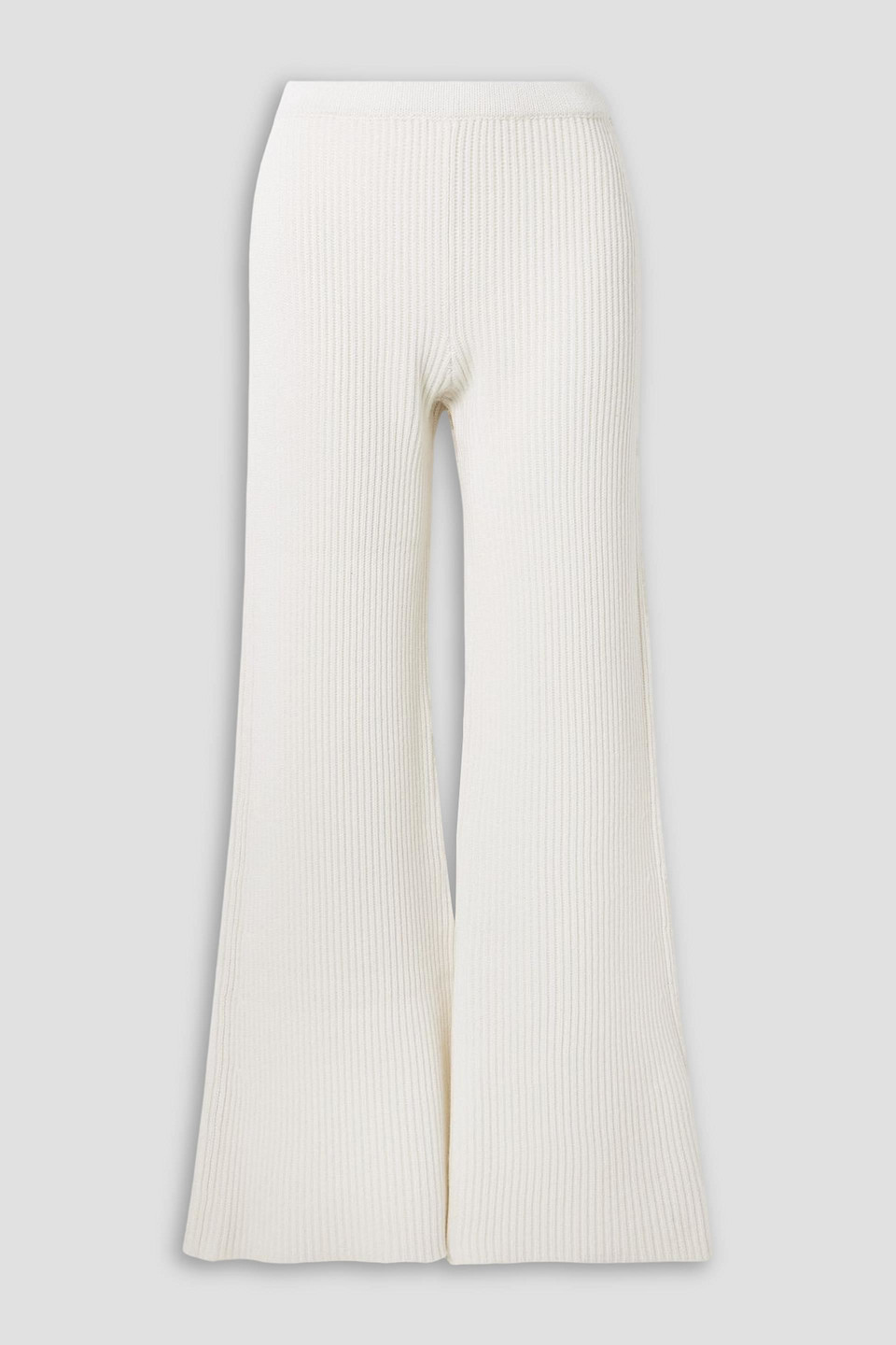 Gabriela Hearst Nadia Cashmere And Silk-blend Wide-leg Pants In White