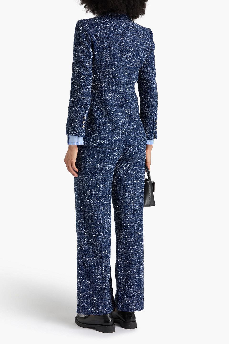  Maje - Blazer Aus Tweed - Blau - Fr 34 
