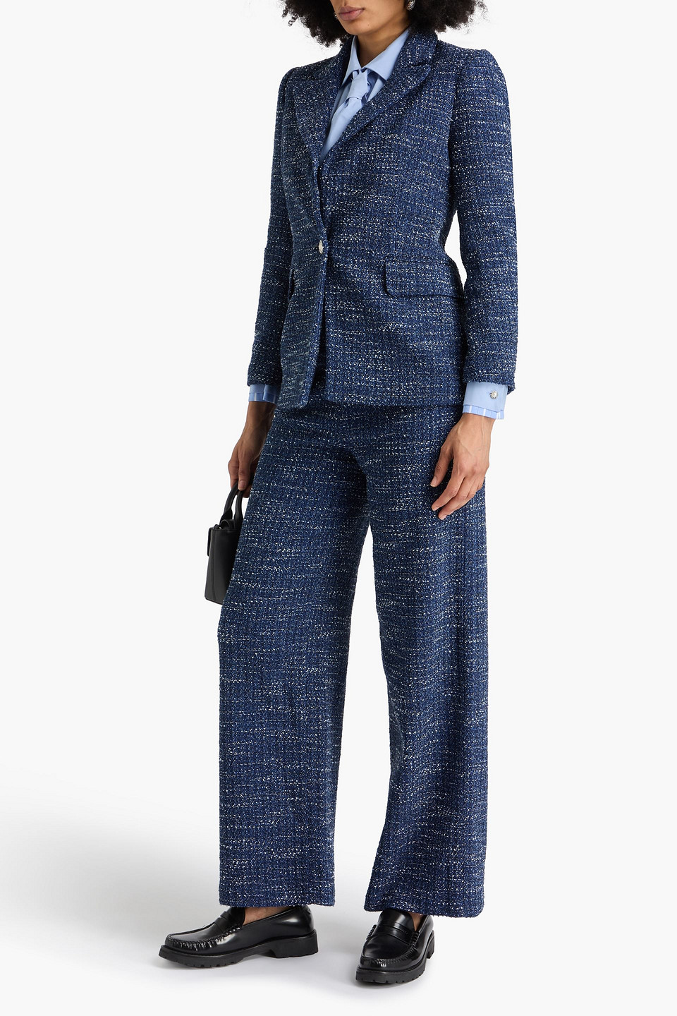  Maje - Blazer Aus Tweed - Blau - Fr 34 